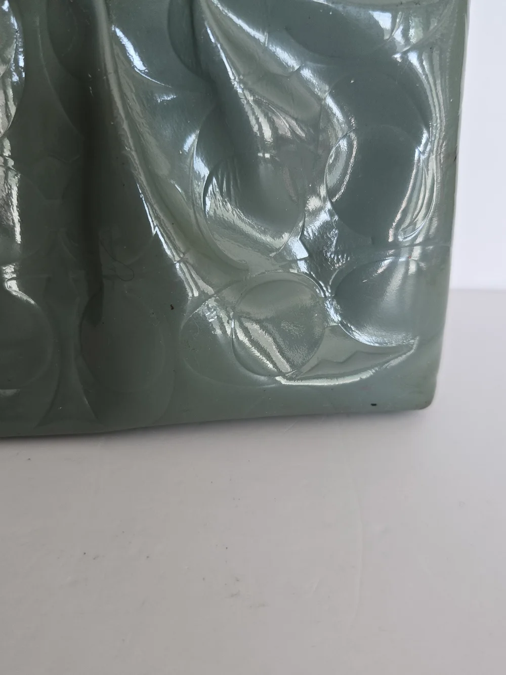 Vtg COACH Y2K Patent Leather Green/Blue Wristlet 7